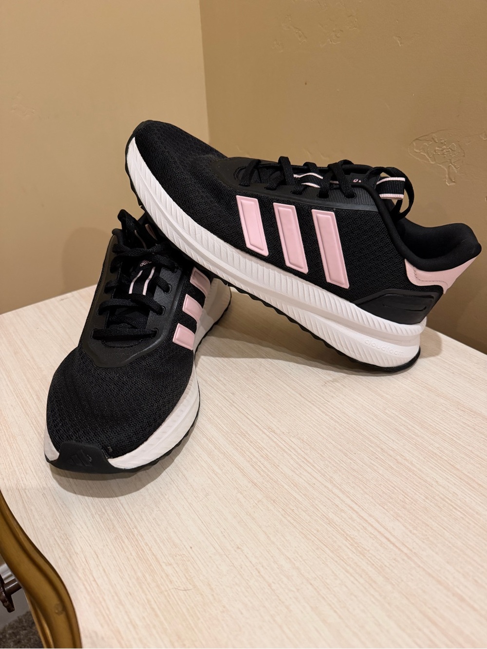 adidas Black and Pink Women's Athletic Sneakers